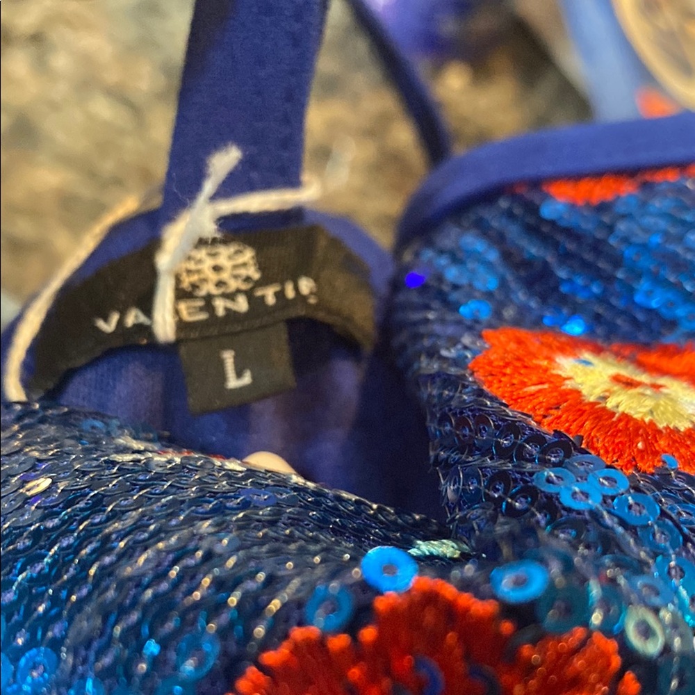 Blue Floral Embroidered Jumpsuit - Picture 4 of 6